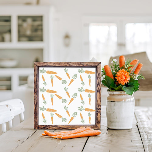 Carrot Pattern 12x16 + 6x6 bonus Stencil-Easter-Essential Stencil