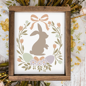 Happy Easter Wreath 8x10 Stencil-Easter-Essential Stencil
