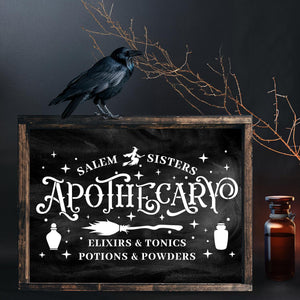 Salem Sisters Apothecary Stencil-Halloween-Essential Stencil