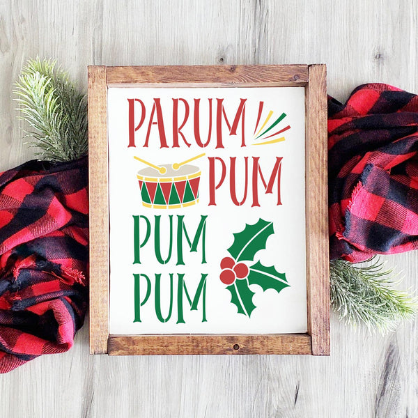 Parum Pum Pum Stencil - Essential Stencil