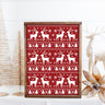 Nordic Christmas Pattern Stencil