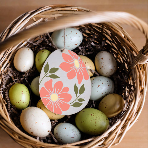 Floral Egg Mini Tags 3.5 x 6 4pk Stencil-Easter-Essential Stencil