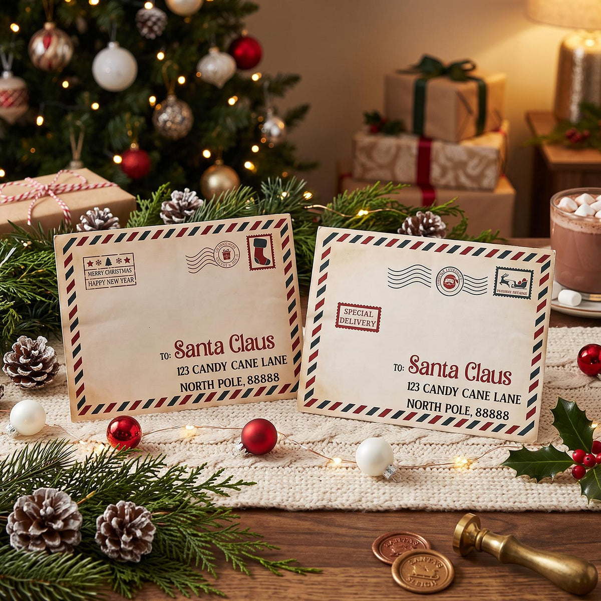 Christmas Postage to Santa Stencil-Christmas-Essential Stencil