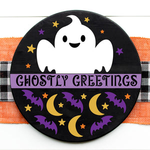 Ghostly Greetings Door Hanger Stencil-Halloween-Essential Stencil