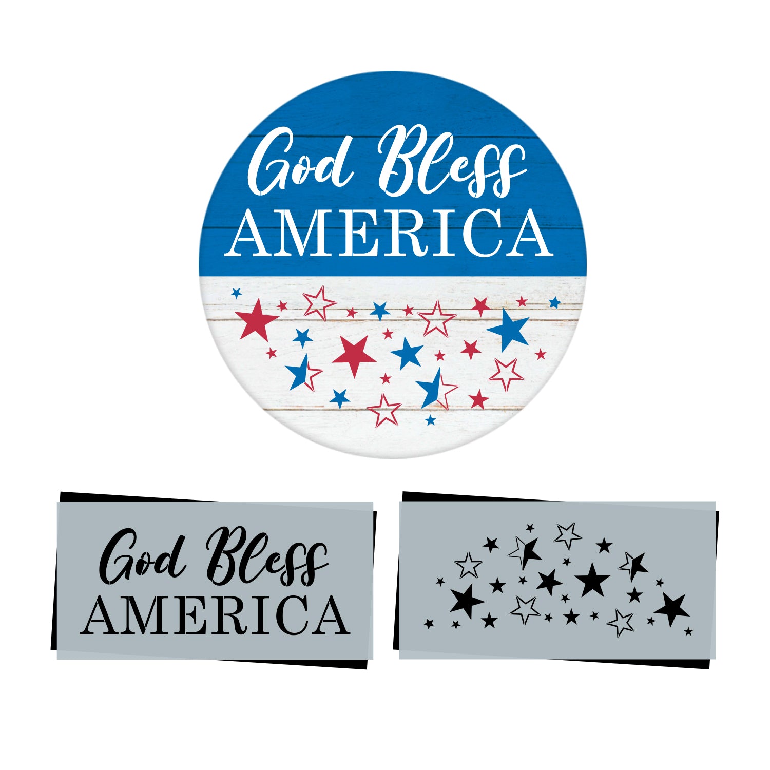 God Bless America Door Hanger Stencil-Summer-Essential Stencil