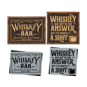 Whiskey Stencil Set (2pk)-Essential Stencil