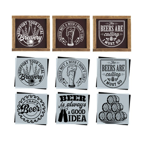 Beer Mini Sign Stencils (6 Pack)-Kitchen-Essential Stencil
