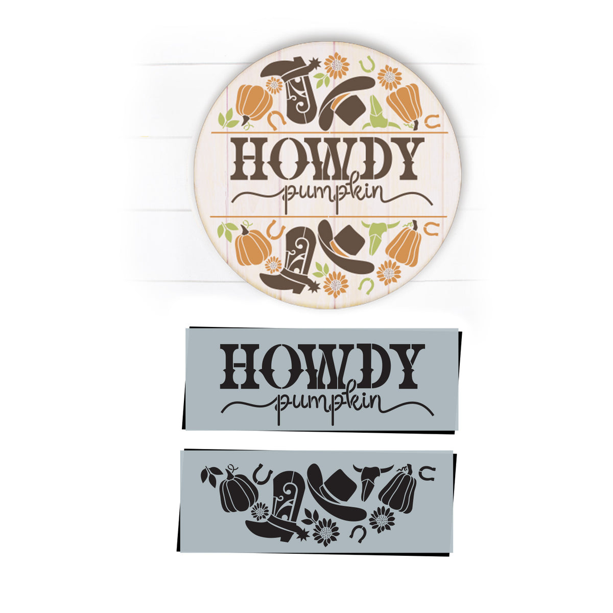 Howdy Pumpkin Door Hanger-Essential Stencil