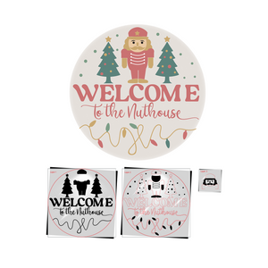 Nutcracker Welcome Door Hanger Stencil-Christmas-Essential Stencil