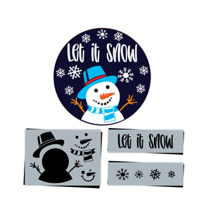 Let It Snow Door Hanger Stencil-Christmas-Essential Stencil