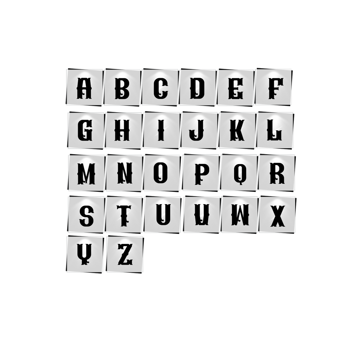 3 inch Western Letters-Alphabet-Essential Stencil