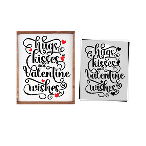 Hugs Kisses 8x10 Stencil-Valentine-Essential Stencil