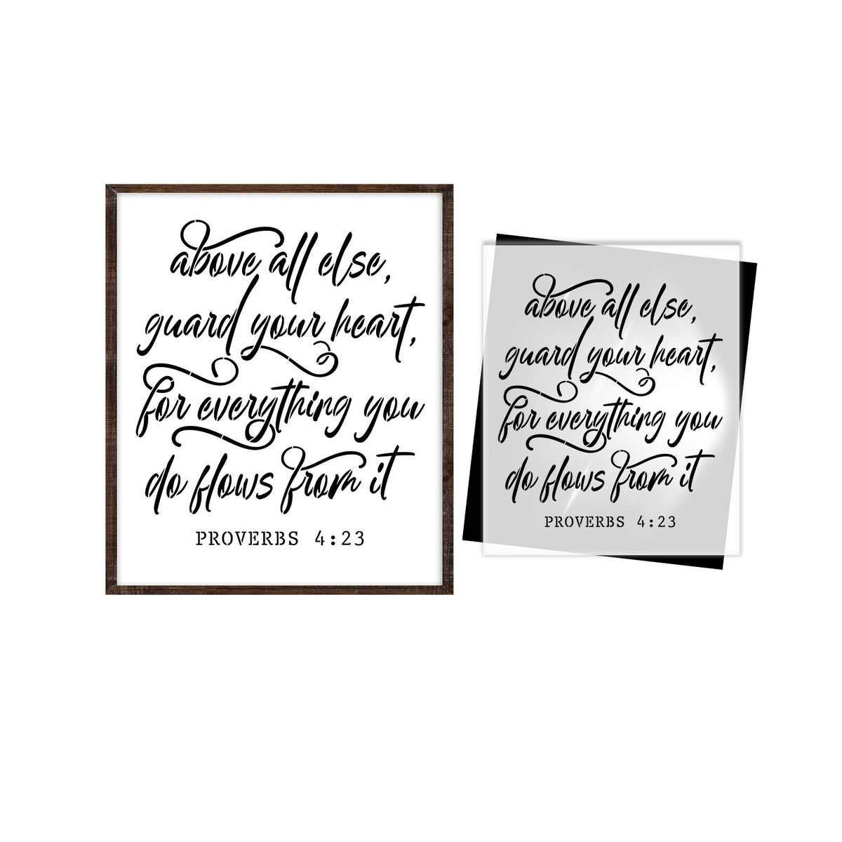 Proverbs 4:23 Sign Stencil Set - Essential Stencil