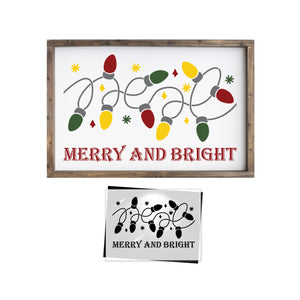 Merry and Bright Stencil-Christmas-Essential Stencil