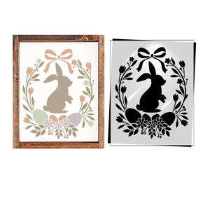 Happy Easter Wreath 8x10 Stencil-Easter-Essential Stencil