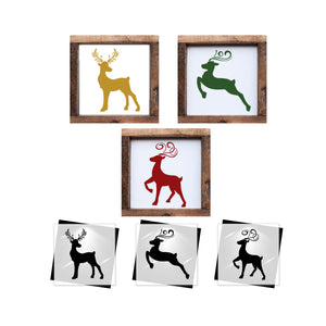 Whimsical Reindeer Mini Sign Stencils (3 Pack)-Christmas-Essential Stencil