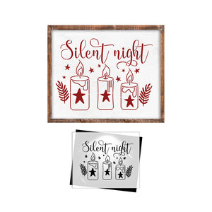 Silent Night Sign Stencil (Bundle Exclusive Free Gift)-Christmas-Essential Stencil