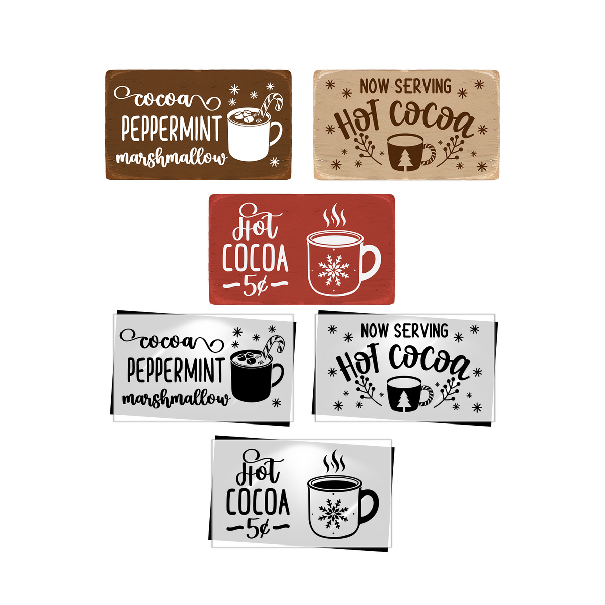 Hot Cocoa Christmas Stencil Set
