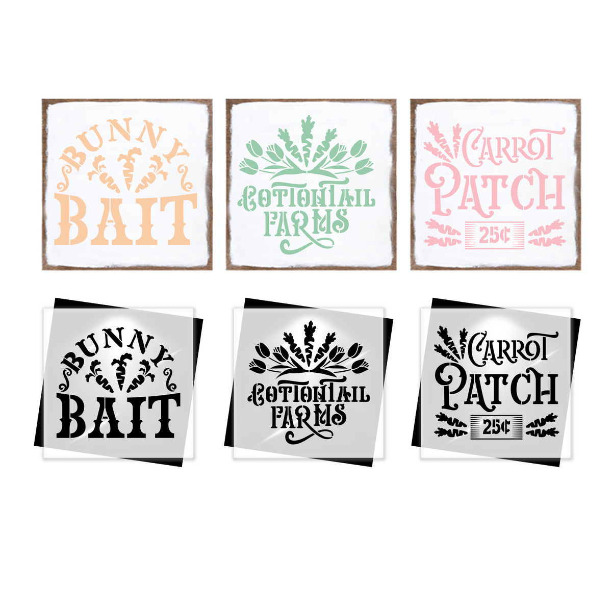 Bunny Bait Mini Stencil Set (3 Pack)-Easter-Essential Stencil