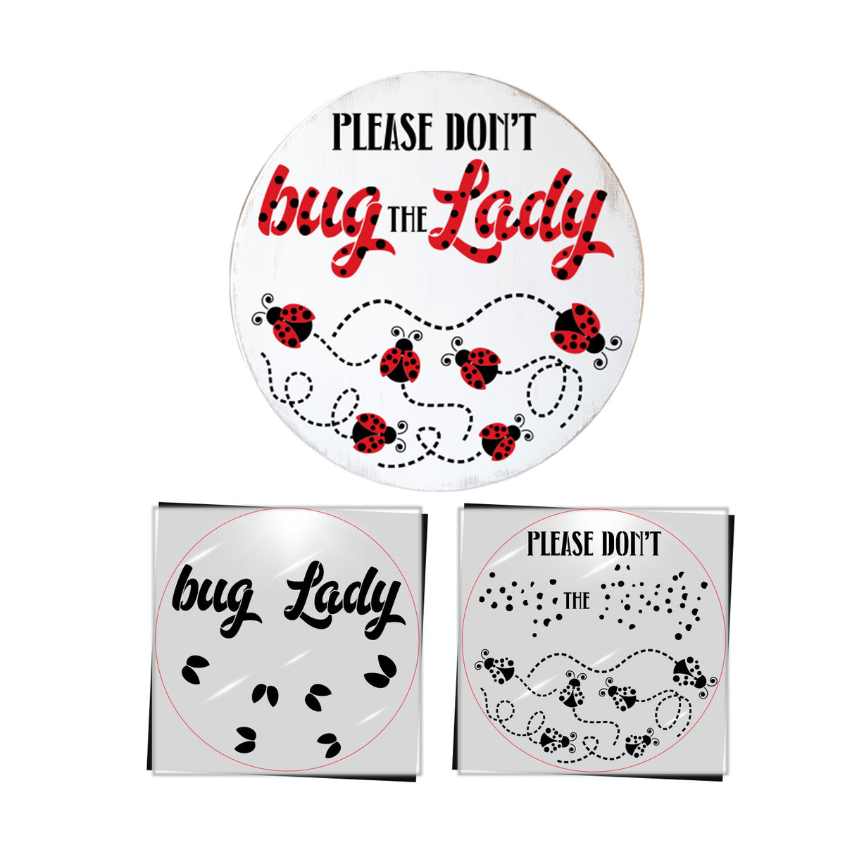 Please don't bug the Lady Door Hanger Stencil-Summer-Essential Stencil