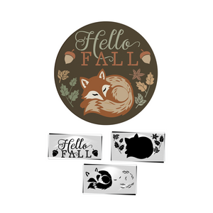 Hello Fall Fox Door Hanger