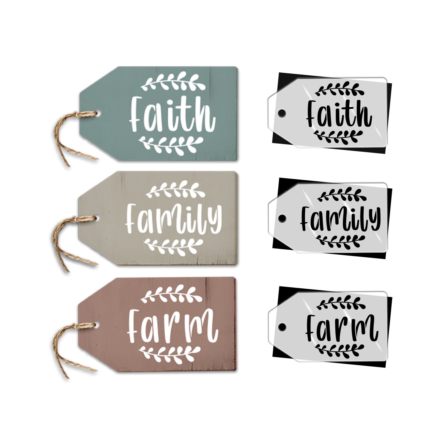 Faith Family Farm Mini Tags 3.5x6 (3 Pack)-Farm-Essential Stencil
