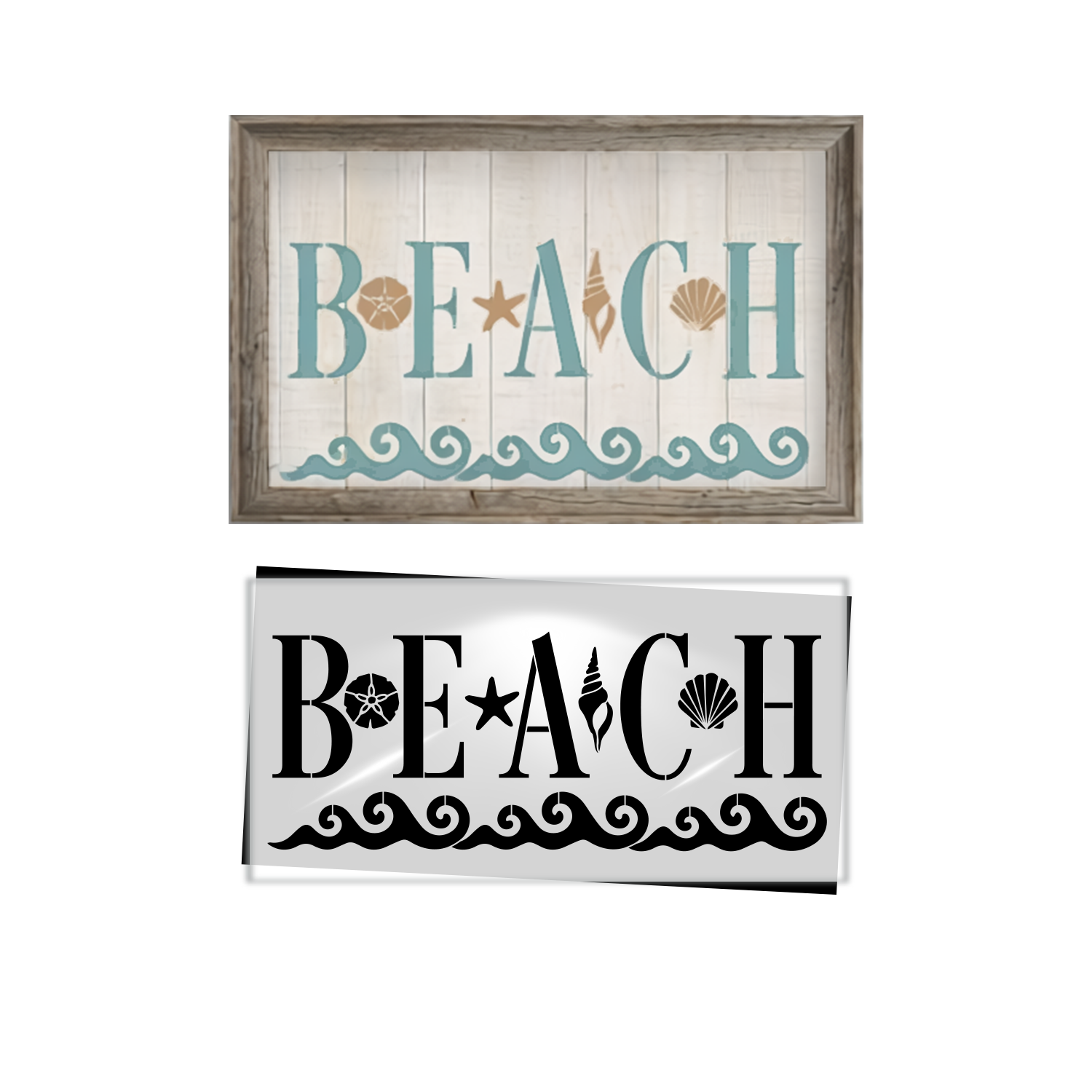 B E A C H-Coastal-Essential Stencil