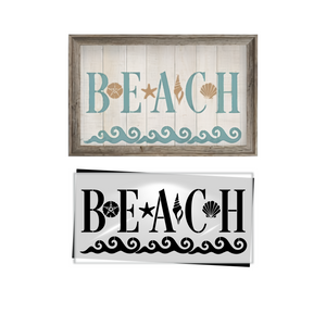 B E A C H-Coastal-Essential Stencil
