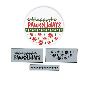 Happy Pawlidays Door Hanger Stencil-Christmas-Essential Stencil