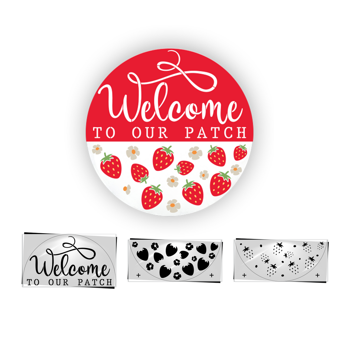 Welcome to Our Strawberry Patch Door Hanger Stencil-Summer-Essential Stencil