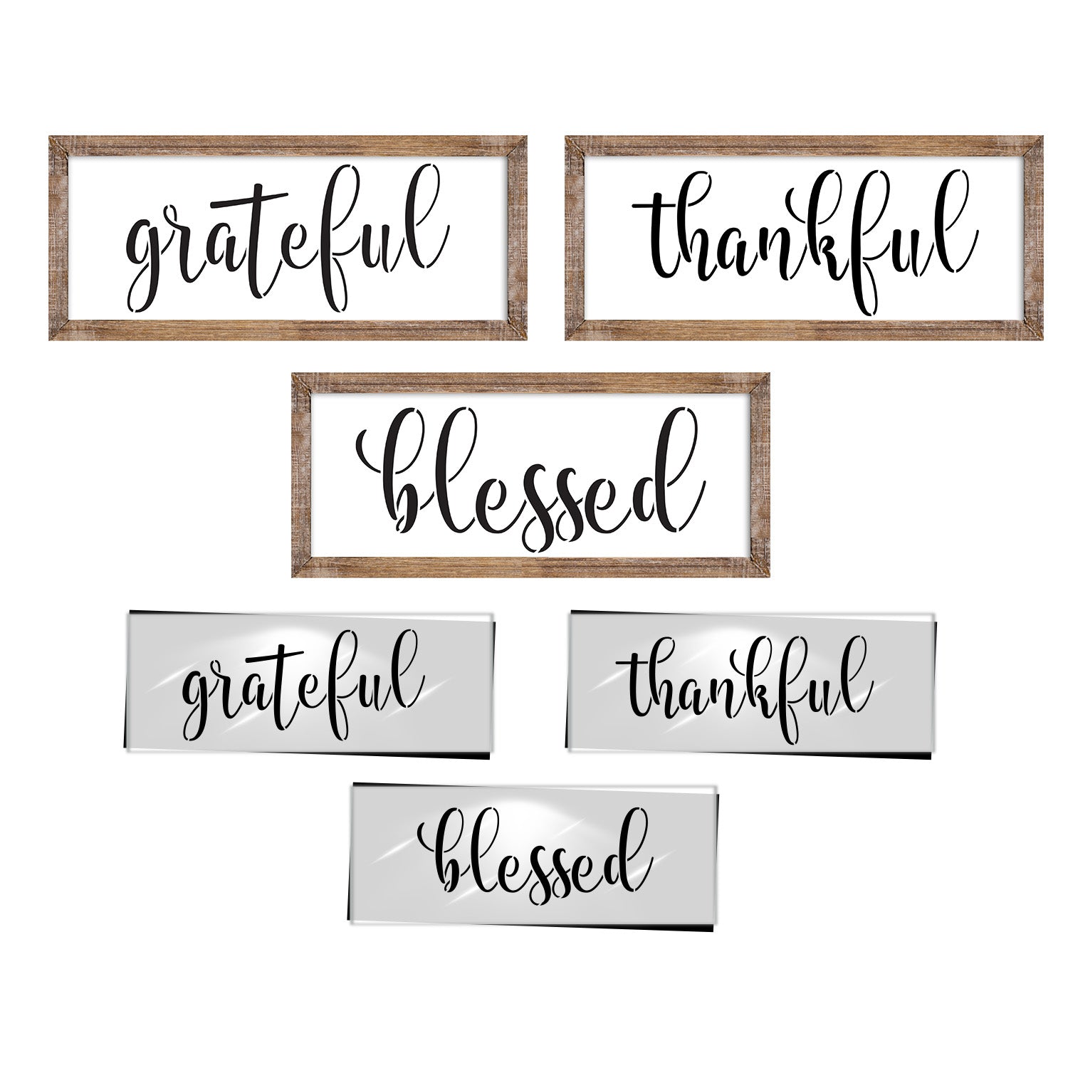 Grateful, Thankful, Blessed Mini Stencil Set (Free Gift $65+)-Fall-Essential Stencil