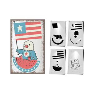 Slice of Freedom-Patriotic-Essential Stencil