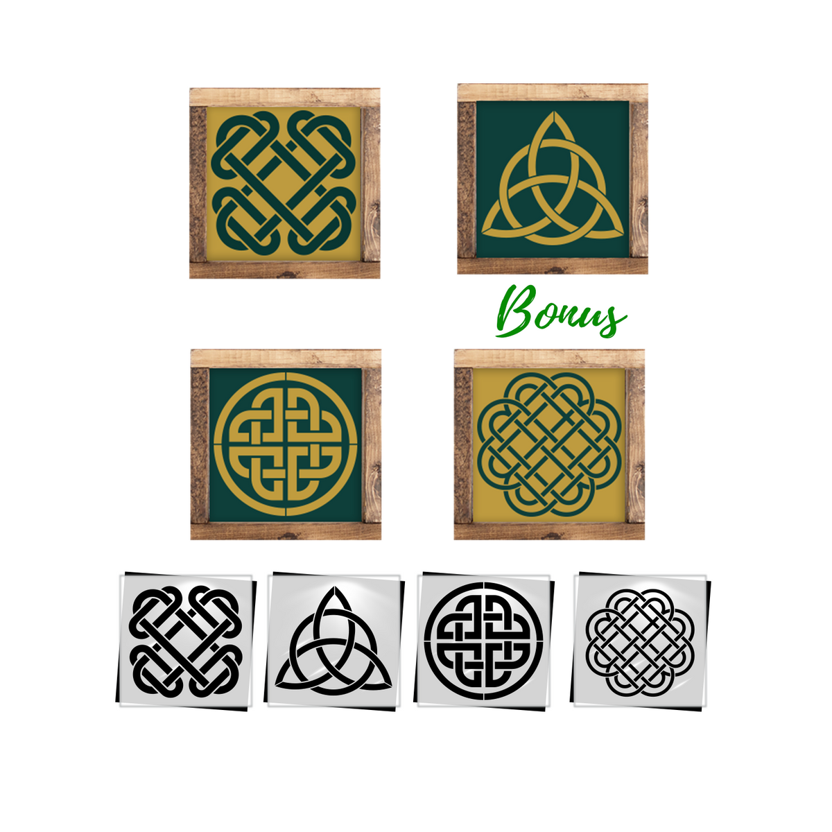 Celtic Knots 6x6 (3pk) + Bonus Stencil-St. Patricks Day-Essential Stencil