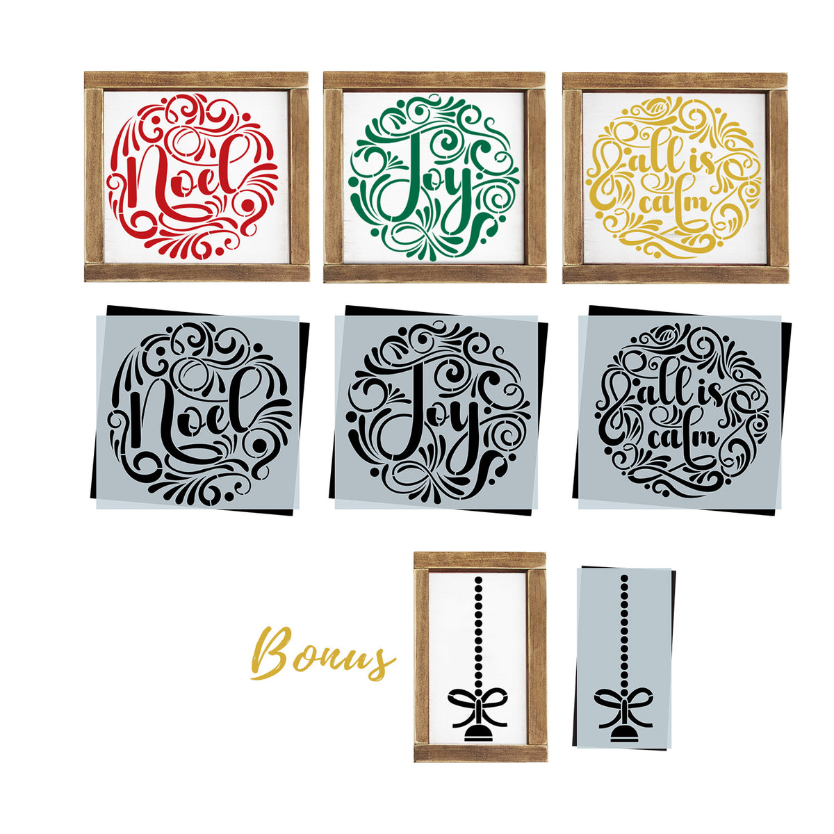 Ornate Ornaments Mini Stencils (3 pack)-Christmas-Essential Stencil