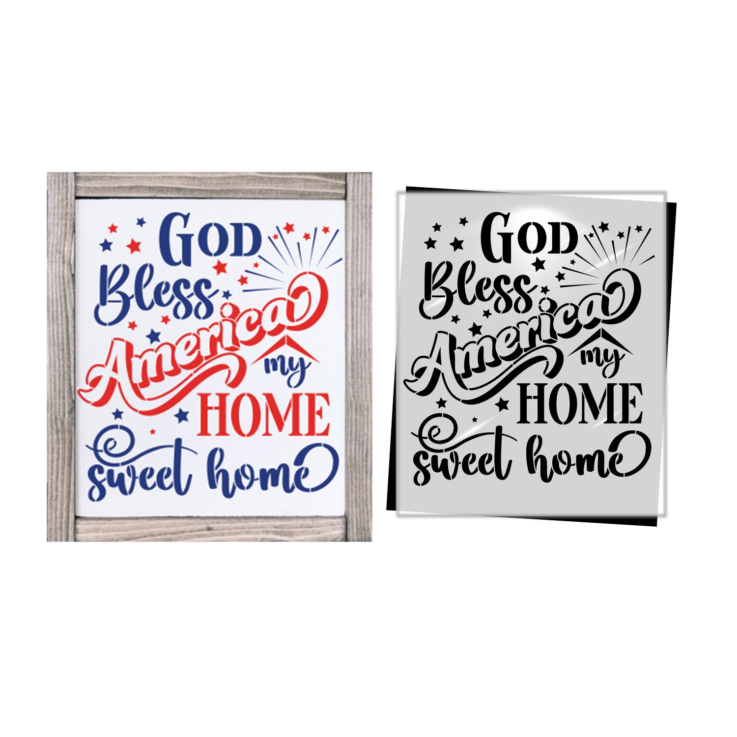 God Bless America 10"x12" Stencil-Patriotic-Essential Stencil