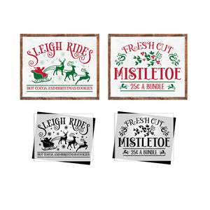 Sleigh Rides + Mistletoe Stencil Set (2pk)-Christmas-Essential Stencil