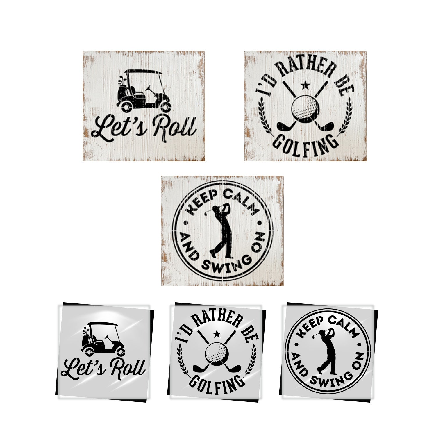 I'd Rather Be Golfing Stencil 3pk-Fathers Day-Essential Stencil