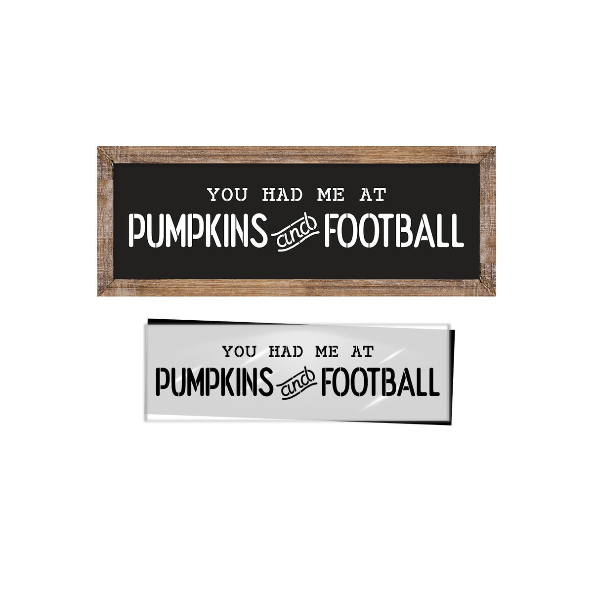 Pumpkins and Football Stencil-Fall-Essential Stencil