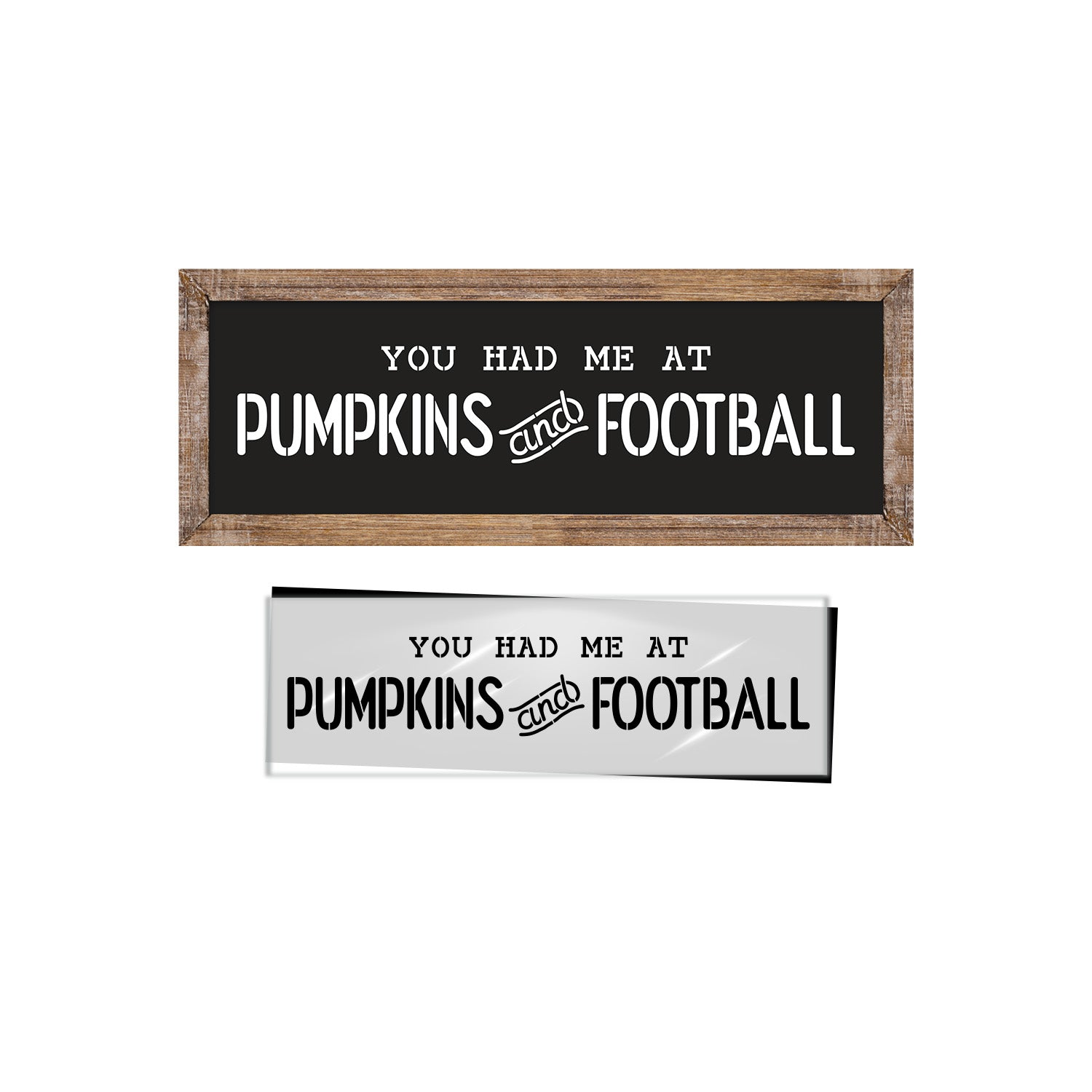 Pumpkins and Football Stencil-Fall-Essential Stencil