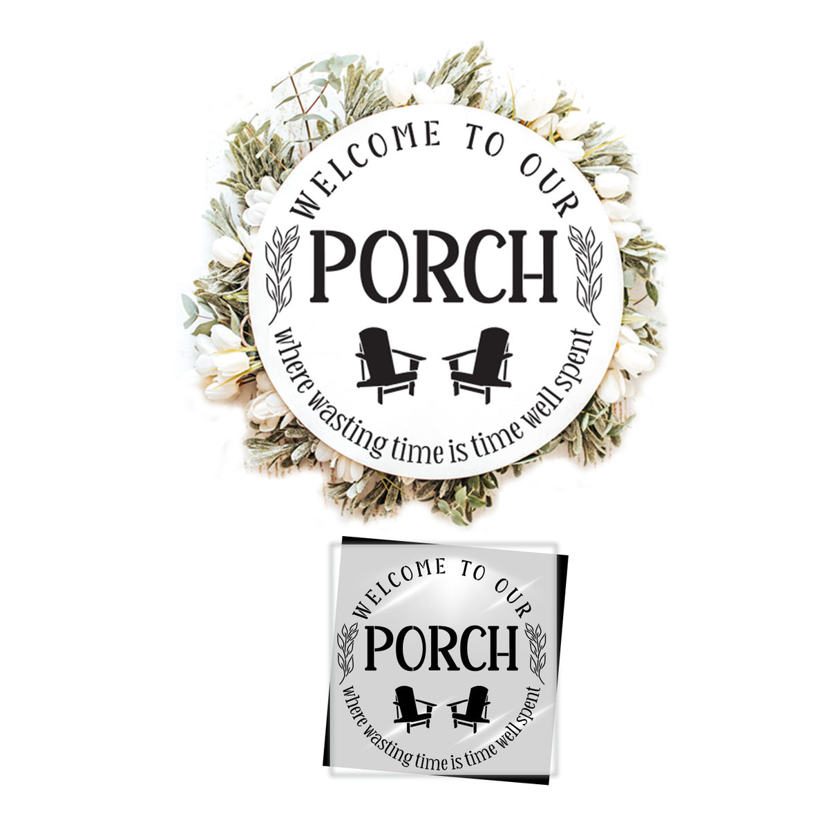 Welcome to our Porch Door Hanger Stencil-Summer-Essential Stencil