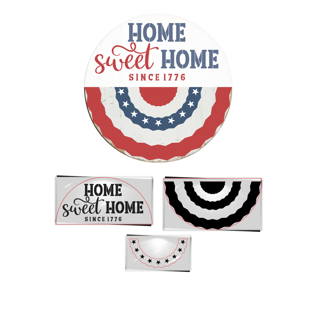 Home Sweet Home Since 1776-Patriotic-Essential Stencil