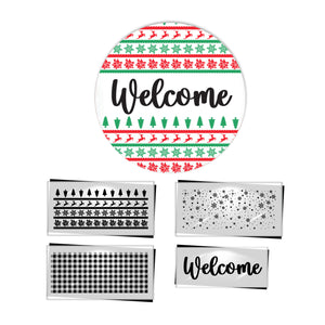 Winter Welcome Door Hanger Stencil Set-Christmas-Essential Stencil