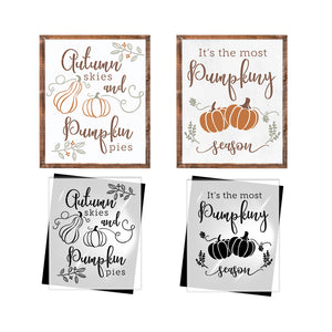 Pumpkiny Season Sign Stencil (2 pack)-Fall-Essential Stencil