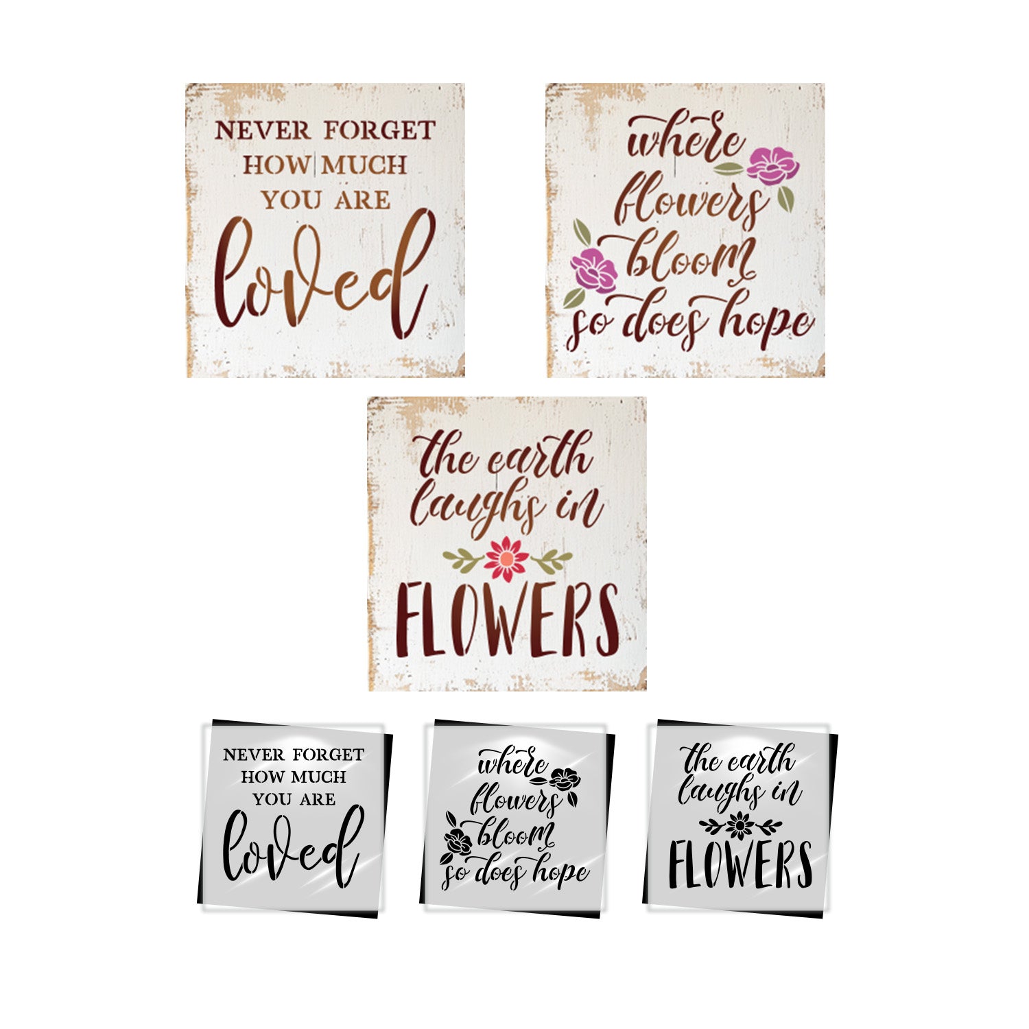Sentimental Mini Sign Stencil (3pk)-Mother's Day-Essential Stencil