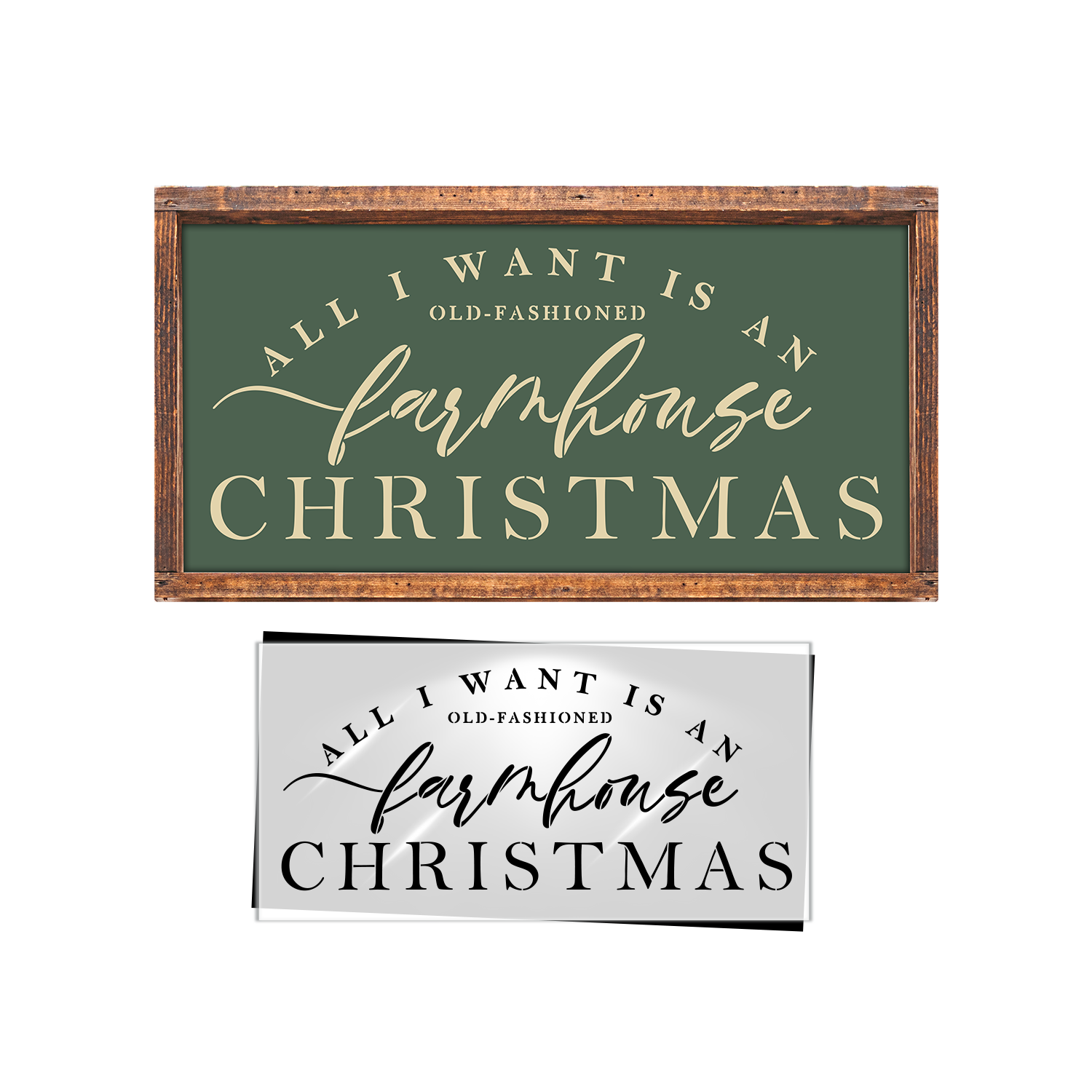 Farmhouse Christmas Stencil-Christmas-Essential Stencil