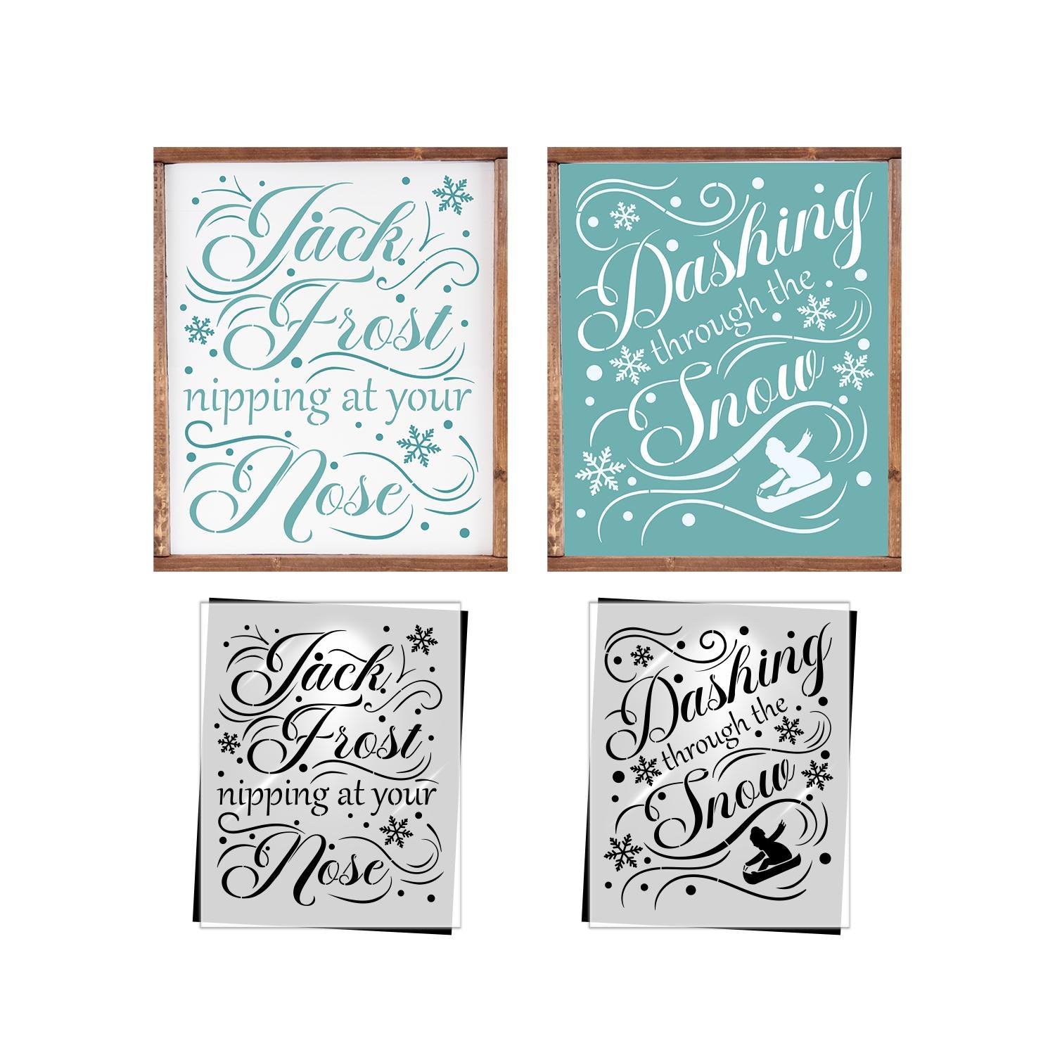 Winter Whimsy 2-Pack Stencil Set-Christmas-Essential Stencil
