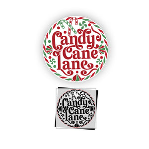 Candy Cane Lane Door Hanger Stencil-Christmas-Essential Stencil