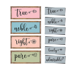 Philippians 4:8 Stencil Set (6pk)-Spring-Essential Stencil