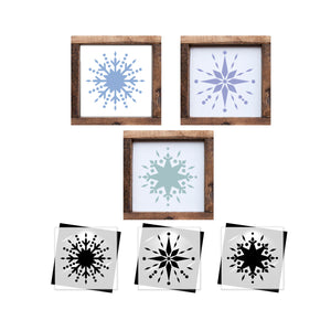 Snowflakes Mini Sign Stencils (3 Pack)-Christmas-Essential Stencil