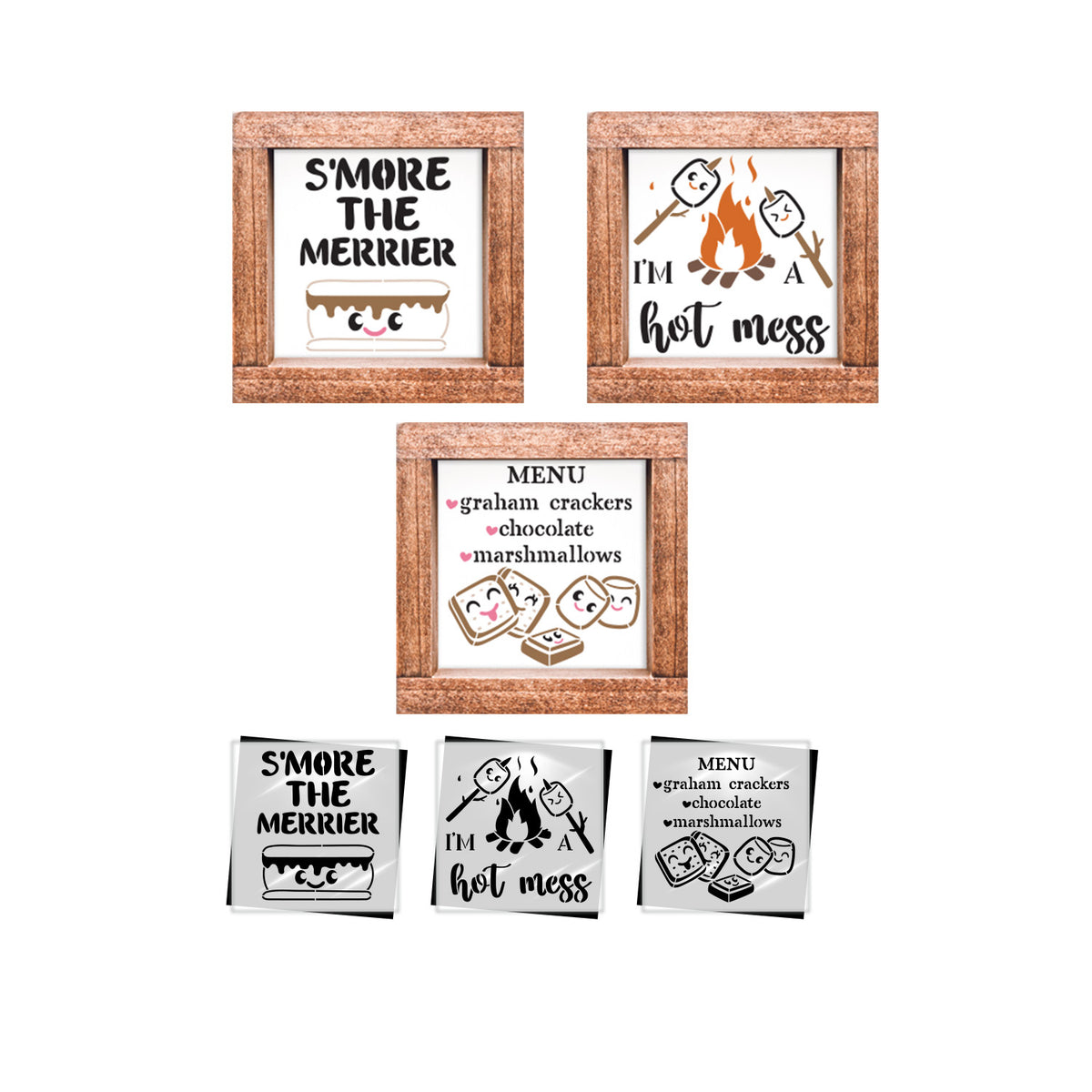 S'Mores Mini Stencil 3pk-Fathers Day-Essential Stencil